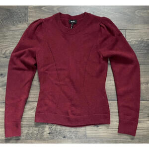 Me + Em $440 Cashmere Pouf Sleeve Jumper Small